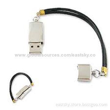 Custom Metal USB Drive with Bracelet Function, in Special Female Jewelry StyleNew